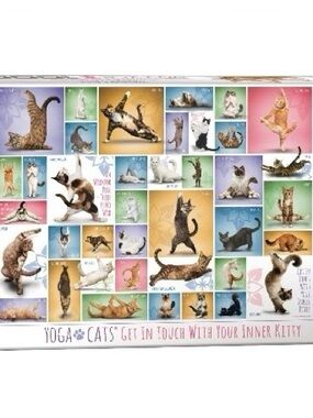 Yoga Cats 1000-Piece puzzle NEW EuroGraphics puzzle 19.25" x 26.5"